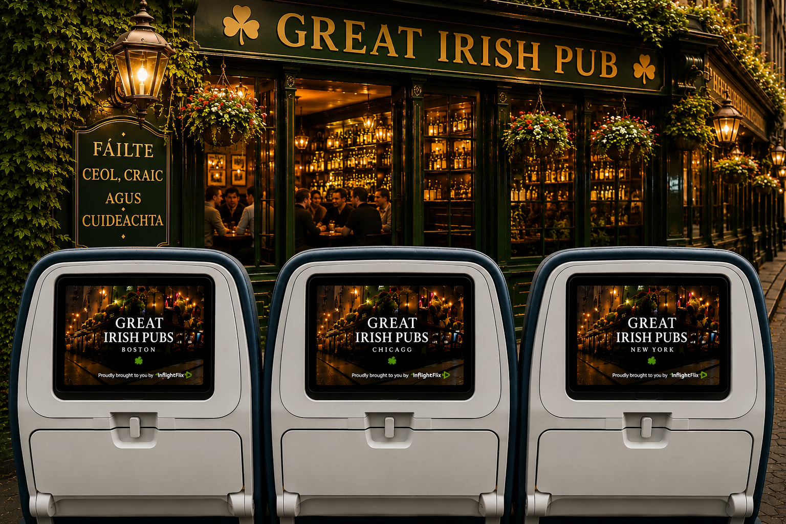 Great Irish Bars on Aer Lingus IFE screens